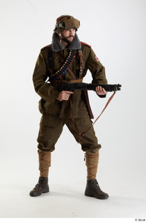 Owen Reid WWII Army Pose aiming gun aiming gun standing…